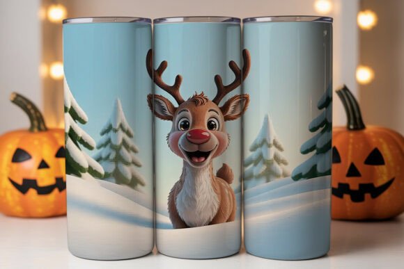 3D Christmas Reindeer Tumbler Wrap Graphics Review