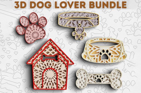 3D Dog Lover SVG DXF 4 Layer Graphics and Crafts Review