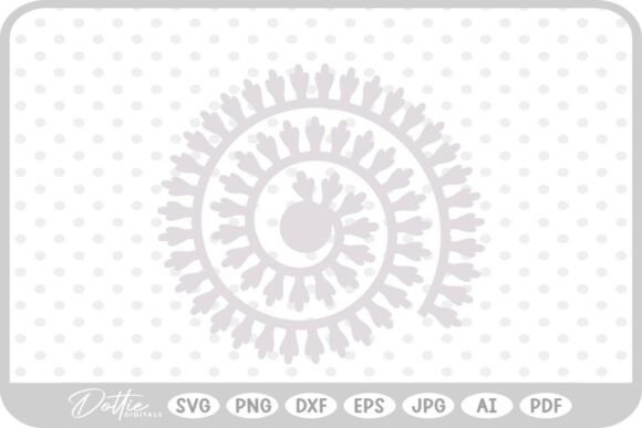 3D Paper Flower Template SVG PNG DXF Graphics