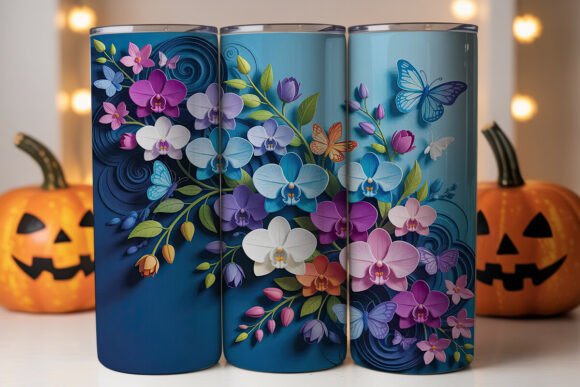 3D Paper Orchid Tumbler Wrap Graphics Review