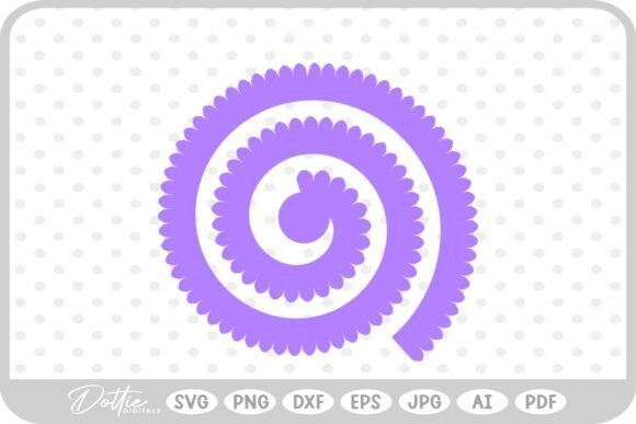3d Rolled Flower Template SVG PNG DXF Graphics for Crafts