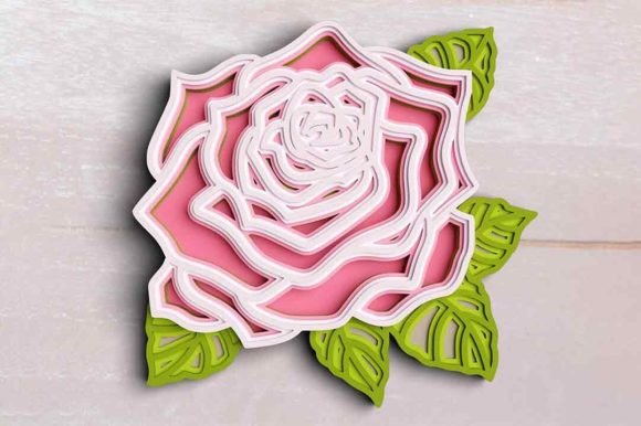 3D Rose SVG DXF 7 Layer Review
