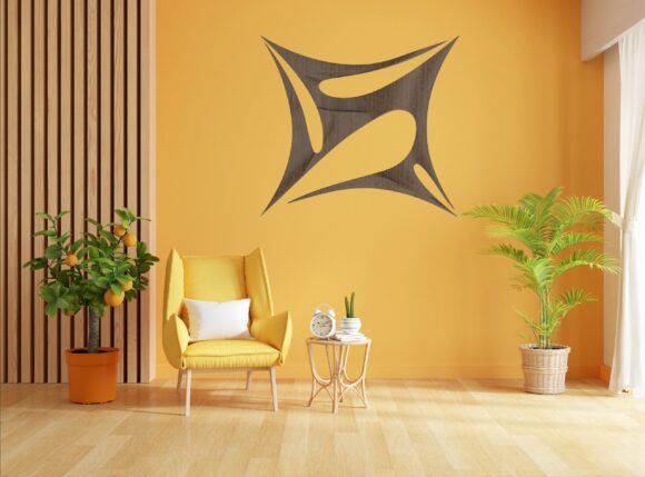 Abstract Star Panel 3D Model Stl. for 3D Printing and 2D Art