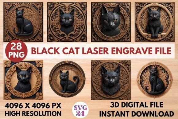 Black Cat Laser Engrave File Graphics & Laser Engraving Review