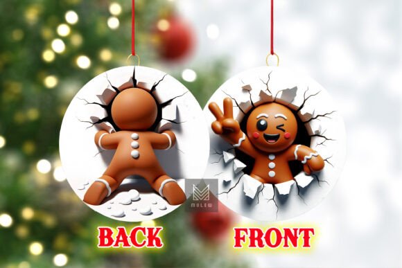 Both Side 3D Xmas Gingerman Ornament PNG: A Designer’s Review for Crafts and Graphics