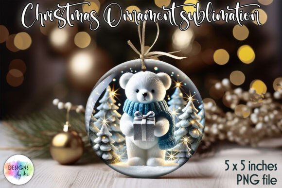 Christmas Ornament Print, Snow Globe PNG for Graphics and Crafts