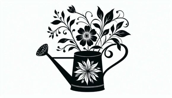 Flower in a Watering Can Embroidery Review