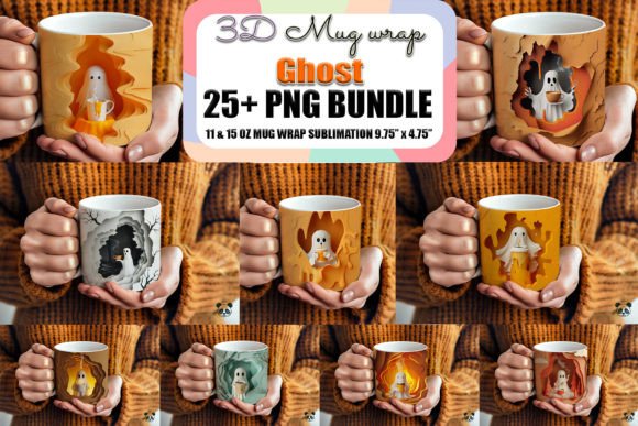 Ghost Drink Coffee 3D Mug Wrap Bundle Review
