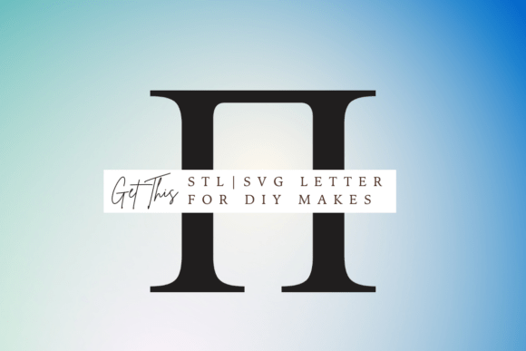 Greek Letter Pi SVG and STL for 3D Printing and Signs Amp Projects