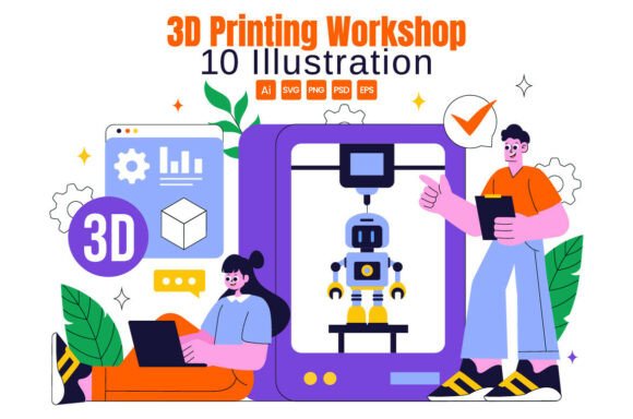 Reviewing 10 3D Printing Workshop Illustration Graphics