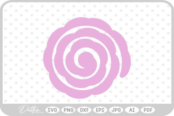 Rolled 3d Flower SVG PNG DXF Graphics and Crafts