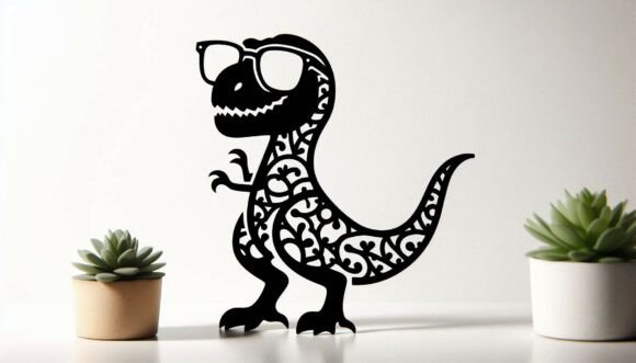 T-Rex Wearing Glasses Graphics and Illustrations Review
